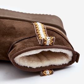 Plattformssnöskor med mörkgrönt Udra-mönster 1