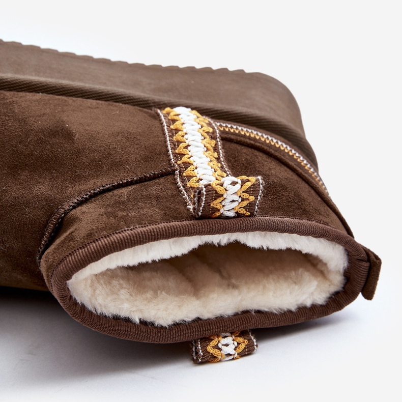 Plattformssnöskor med mörkgrönt Udra-mönster 1