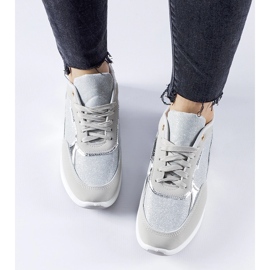 Gråa glitter sneakers från Roganzuolo 1