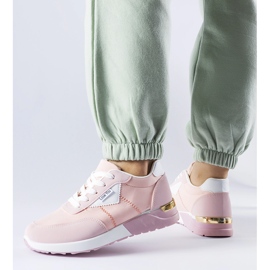 Rosa tyg sneakers från Geraldino 1