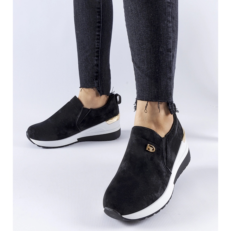 Svarta Vitale wedge slip-on sneakers 1