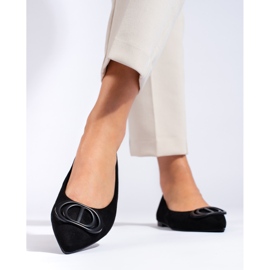 Seastar Ballerinor i mocka med utsmyckning svart 2