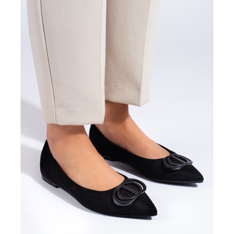 Seastar Ballerinor i mocka med utsmyckning svart 1