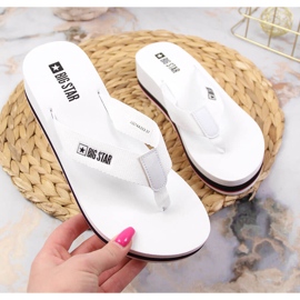 White Big Star JJ274A333 wedge flip-flops vit 2