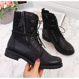 Jezzi W JEZ254A väska med snörning och dragkedja, svart 1