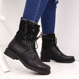 Jezzi W JEZ254A väska med snörning och dragkedja, svart 2