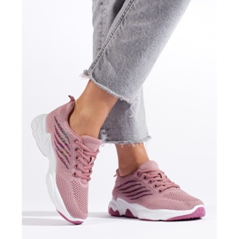 TRENDI Sportskor Sneakers purpur rosa 1