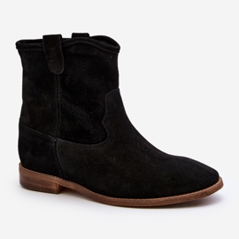 Zazoo 2326 Slip-On ankelstövlar i mocka dam, svart 2