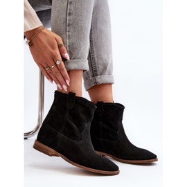 Zazoo 2326 Slip-On ankelstövlar i mocka dam, svart 1