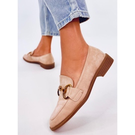 Linda Beige loafers dam 2