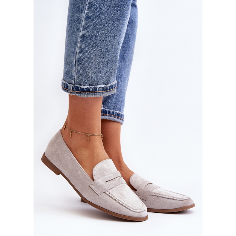 Klassiska mockasiner för kvinnor Grå Olevin 2