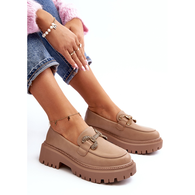 Dammockasiner med dekoration, mörkbeige gargi 1