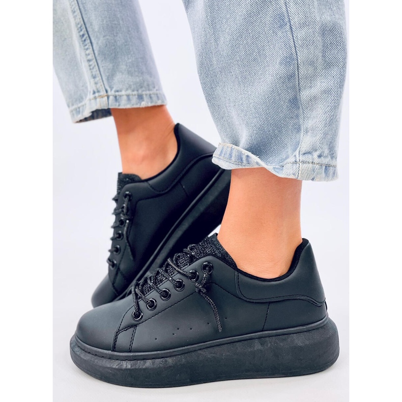 Brans All Black wedge sneakers svart 2