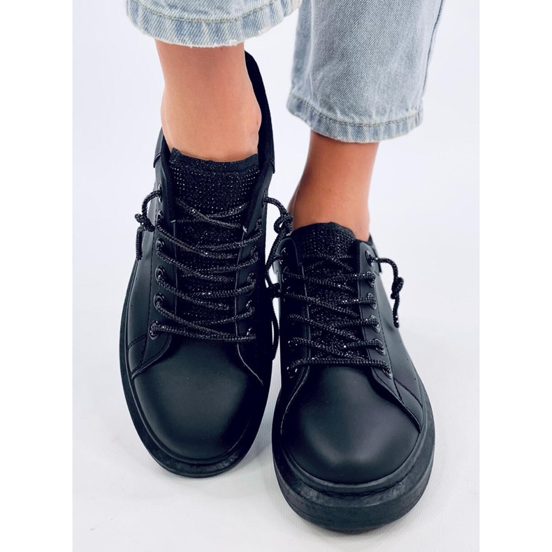 Brans All Black wedge sneakers svart 1