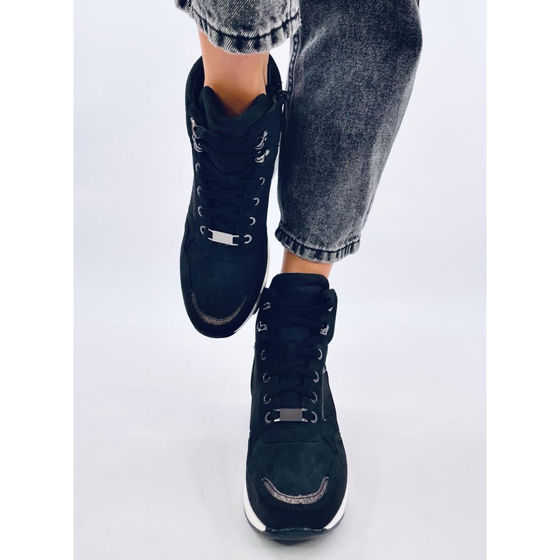 Outer Black wedge sneakers svart 1