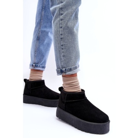 Kvinnors mocka snöstövlar svarta 5