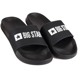 Svarta sportflipflops för män Big Star JJ174505 1