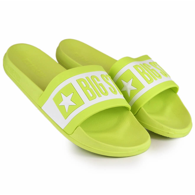 Lime-sportflipflops för damer Big Star LL274742 grön 1