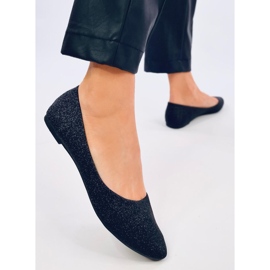 Chiesa Black glitter balettlägenheter svart 2