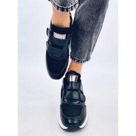 Moulton Black wedge sneakers med kardborreband svart 1