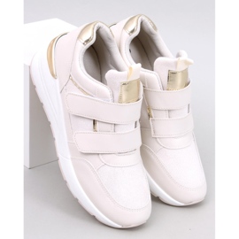 Moulton Beige wedge sneakers med kardborreband 1