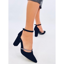 Ingrid Black högklackade pumps med strass svart 2