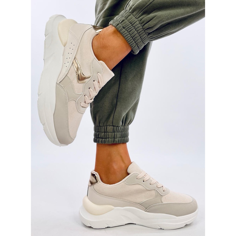 Clervie Beige wedge sneakers 2