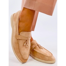 Robins Beige mockasin i mjuk mocka 2
