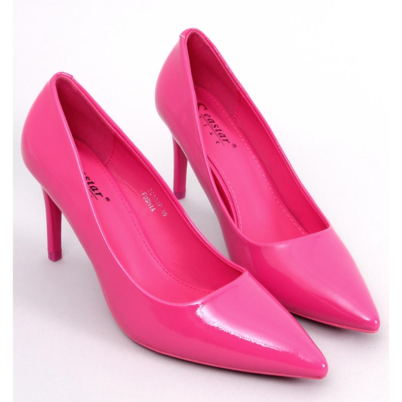 Charlotte Fuchsia lackade stilettpumps rosa 1