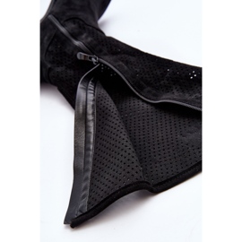 S.barski HY66-139 Openwork stövlar för kvinnor, svarta 1