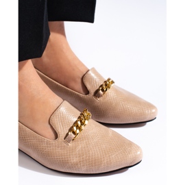 Beige spetsiga damherrar från Daszyński 2