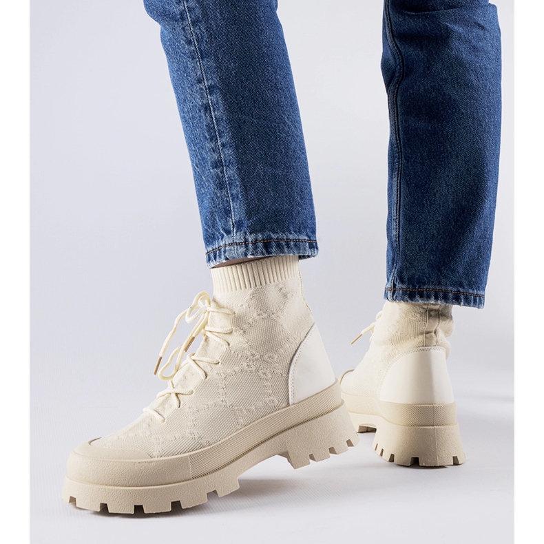 Beige high-top sneakers Éric 1