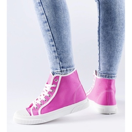 Mörkrosa high-top sneakers från Pozzuolo 1