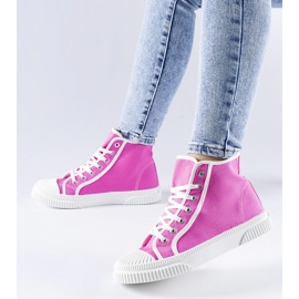 Mörkrosa high-top sneakers från Pozzuolo 2