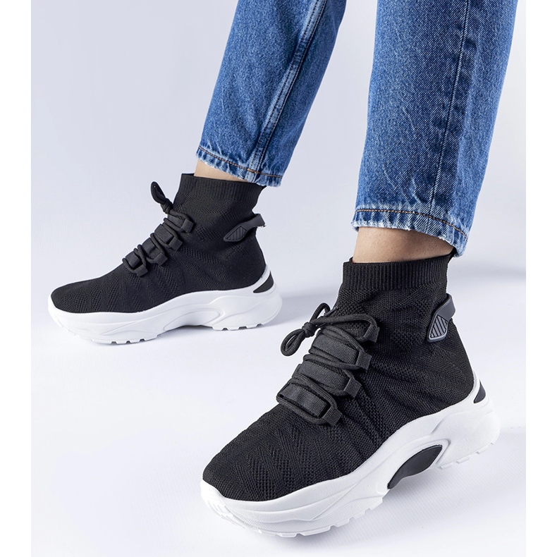 Svarta höga Vigatto sneakers 1