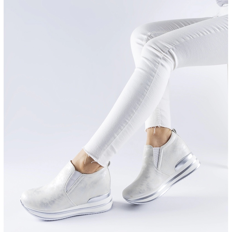 Alquippa wedge sneakers i silver 1