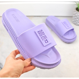 Lila plattformsflipflops för kvinnor Big Star LL274426 violett 1