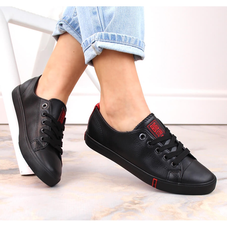 Low-top eko läder svart Big Star GG274007 2