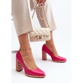 Laura Messi 2746 rosa högklackade pumpar 1