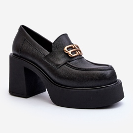 Zazoo 20170 läderskor för kvinnor på hög klack, svarta 2