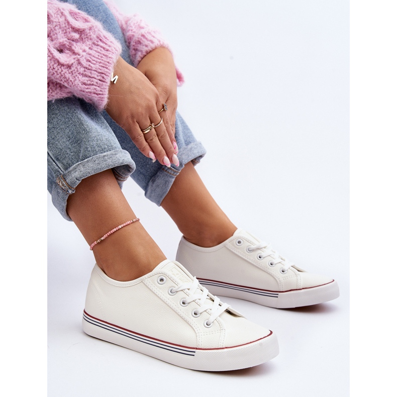 Eko läder Sneakers för kvinnor Vita lireanska 2