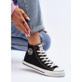 Klassiska High Sneakers för kvinnor Big Star T274027 Svart 1