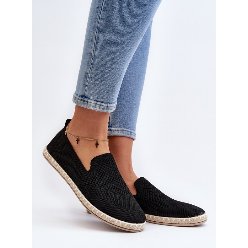 Svarta Harmonie Slip-On Espadrilles för kvinnor 2