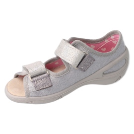 Befado barntofflor pu 065P179 silver silver- 1