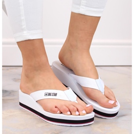 White Big Star JJ274A333 wedge flip-flops vit 1