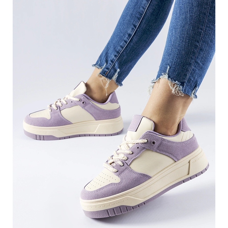 Lila sneakers på Crim-plattformen violett 1