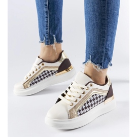 Briercliff bruna och beige glitter sneakers 1