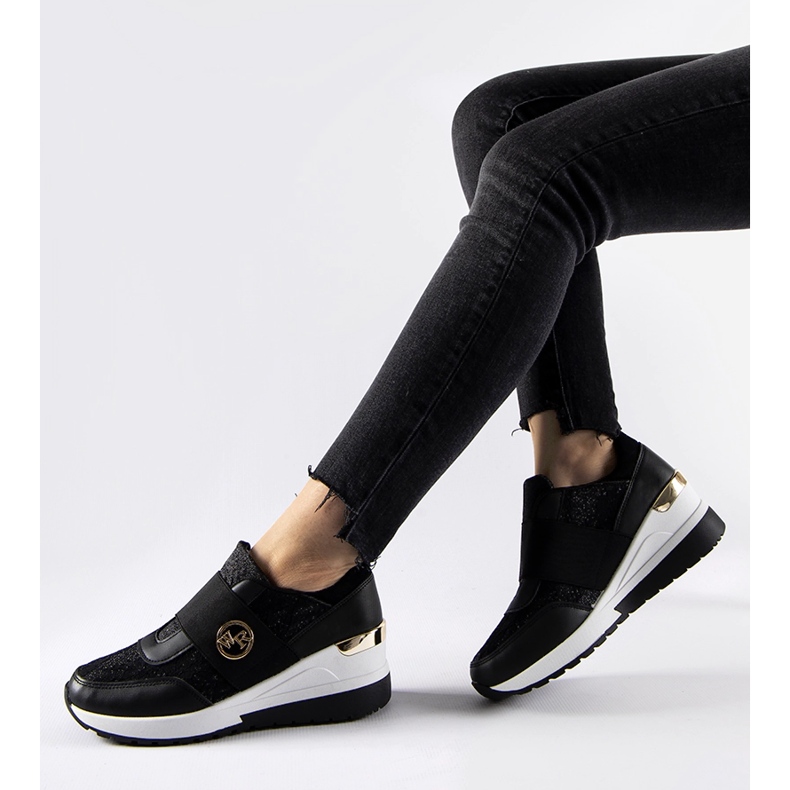 Svarta Salida slip-on wedge sneakers 1
