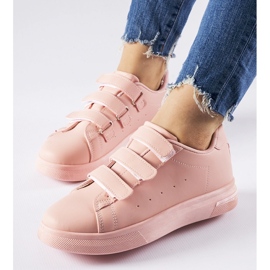 Rosa Paré sneakers med kardborreknäppning 1
