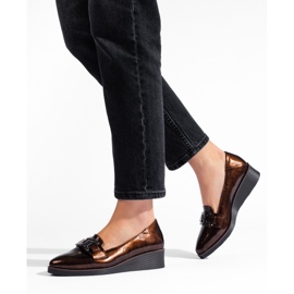 W. Potocki Potocki damlackskor med låg kil brun 2